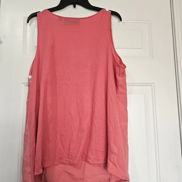 K DASH by Kardashian Pink Sleeveless Tank Top Relaxed Fit - Picture 7 of 7